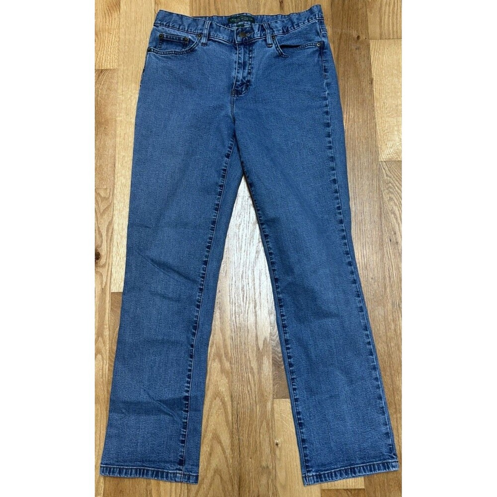Lauren Ralph Lauren Jeans Women's 8 Blue Stretch Straight Leg Denim LRL 32x29